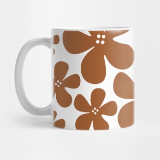 Brown floral flowers pattern design Mug